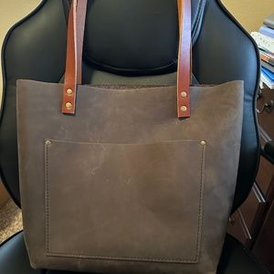NEW Portland Leather Medium Tote- Groupie Gray
